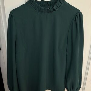 J.Crew Green Ruffle Women's Blouse
